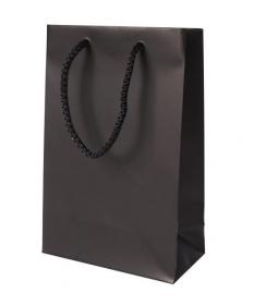 Papierová taška, matné lamino - čierna