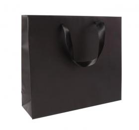 Papierová taška, matné lamino - čierna